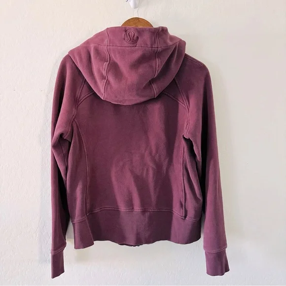 lululemon athletica Maroon Purple Full‎ Zip Scuba Hoodie Jacket 12 - Picture 6 of 9